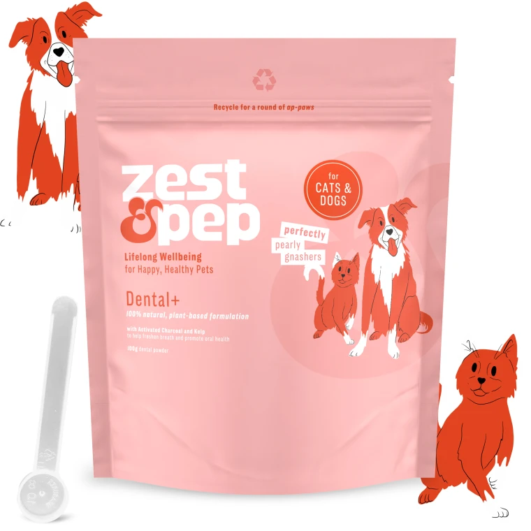 犬猫生活　DENTAL POWDER Amazon.com : Healthy Woof Dog Dental Powder with Icelandic